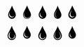 Professional Vector Black Drop Icon Set for Design Projects Royalty Free Stock Photo