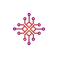 Snowflakes Glyph Gradient Icon Pro Vector Royalty Free Stock Photo