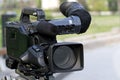 Professional video camera. Royalty Free Stock Photo