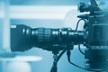 Professional video camera lens Royalty Free Stock Photo