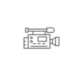 Professional video camera vector icon symbol videography and filmmaker isolated on white background Royalty Free Stock Photo