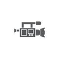 Professional video camera vector icon symbol videography and filmmaker isolated on white background Royalty Free Stock Photo