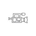 Professional video camera vector icon symbol videography and filmmaker isolated on white background Royalty Free Stock Photo
