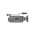 Professional video camera vector icon symbol videography and filmmaker isolated on white background Royalty Free Stock Photo