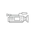 Professional video camera vector icon symbol videography and filmmaker isolated on white background