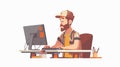 Professional Video Game Developer Designing Characters for Games