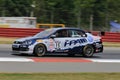 Professional Volkswagon Jetta GLI race car on the course