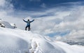 Professional winter climbing and peak success