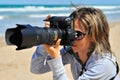 Professional woman photographer Royalty Free Stock Photo