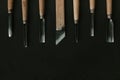 Professional Wood Carving Tools for Craftsmanship Royalty Free Stock Photo