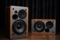 Professional wooden bookshelf speaker with elegance classic feel