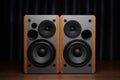 Professional wooden bookshelf speaker with elegance classic feel