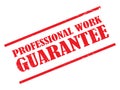 Professional work guarantee stamp Royalty Free Stock Photo