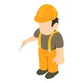 Professional worker icon, isometric style Royalty Free Stock Photo