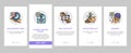 professional worker person job onboarding icons set vector