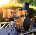 Professional Yamaha Yellow Drum Kit