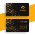 Professional yellow and black halftone business card template