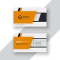 Professional yellow business card design