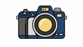 A professionalgrade camera with interchangeable lenses showcasing features for lowlight photography in a welllit studio Royalty Free Stock Photo