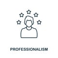 Professionalism icon. Line element from corporate development collection. Linear Professionalism icon sign for web