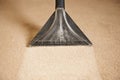 Professionally Cleaning Carpets Royalty Free Stock Photo