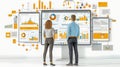 Professionals Analyzing Data on Interactive Dashboards Royalty Free Stock Photo