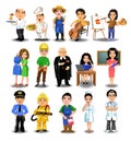 Professions collection Royalty Free Stock Photo