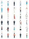 Professions Colored Vector Icons set which can be easily modified or edit