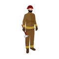 Professions firefighter man. Worker peoples team vector illustration