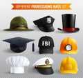 Professions Hats Transparent Set