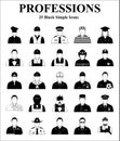 Professions icons set for web and mobile