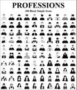 Professions 100 icons set for web and mobile Royalty Free Stock Photo