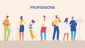 Professions, Jobs Flat Vector Illustrations Set Royalty Free Stock Photo