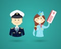 Professions- pilot and flight attendant