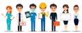 Professions. Set of cartoon characters. Royalty Free Stock Photo