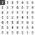 Professions vector icons set