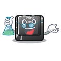 Professor button print screen in shape mascot Royalty Free Stock Photo