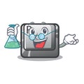 Professor button R isolated with the cartoon Royalty Free Stock Photo