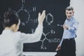 Professor of chemistry leading lecture in University Royalty Free Stock Photo