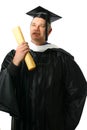 Professor with diploma in hand Royalty Free Stock Photo