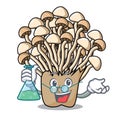 Professor enoki mushroom character cartoon