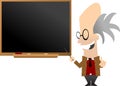 Professor in front of blackboard Royalty Free Stock Photo