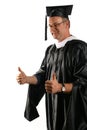 Professor in graduation attire