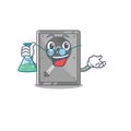 Professor hard drive internal mascot isolated cartoon