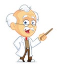 Professor Holding a Pointer Stick Royalty Free Stock Photo