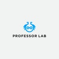 professor laboratory logo design vector illustration