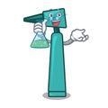 Professor otoscope character cartoon style