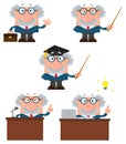 Professor Or Scientist Character. Collection - 1 Royalty Free Stock Photo