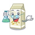 Professor soy milk isolated with the character