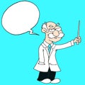 Professor -Speech Bubble - Blue Background Royalty Free Stock Photo